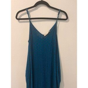 Lovestitch Sleeveless Teal Blue Maxi Dress with Pockets Casual Summer Sundress